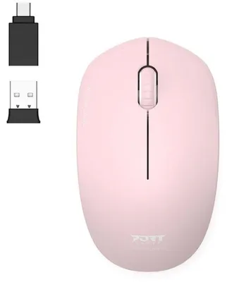 Produktbild von Port Designs 900541, Beidhändig, Optisch, RF Wireless, 1600 DPI, Pink