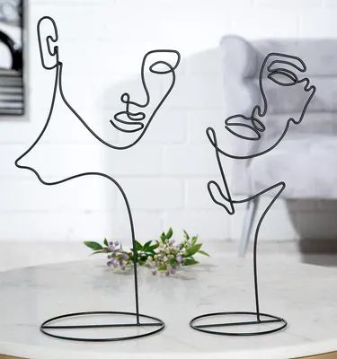 Produktbild von Casablanca Standrelief, "Visione", Gesichtsmotiv, Metall, schwarz, , L. 8 cm, B. 22,5 cm, H. 40,5 cm 44049