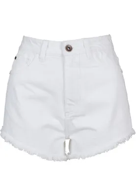 Produktbild von Urban Classics Ladies - Denim Hotpants weiß - L