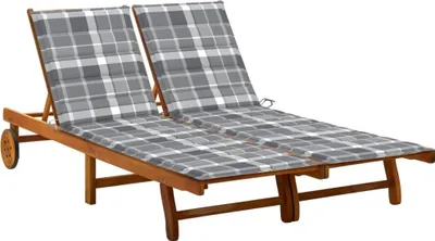 Produktbild von Maison Exclusive - 2-Personen-Sonnenliege mit Auflagen Akazie Massivholz