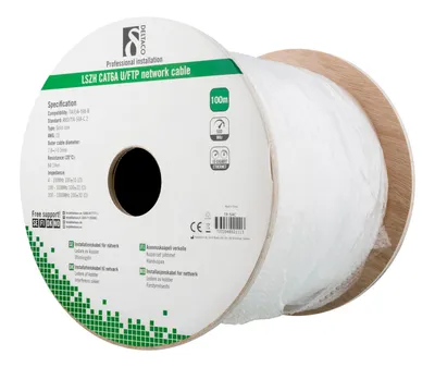 Obrázok produktu pre Deltaco TP-54C, 100 m, Cat6a, U/FTP (STP), Biela