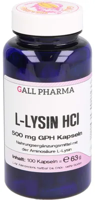 Immagine prodotto di GALL PHARMA L-Lisina HCl 500 mg GPH Capsule, 100 Capsule