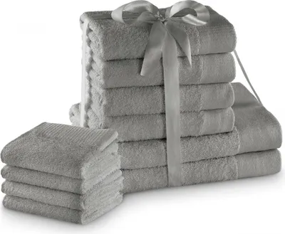 Zdjęcie produktu dla Zestaw Ręczników AMARI 2*70x140 + 4*50x100 + 4*30x50 Srebrny AmeliaHome