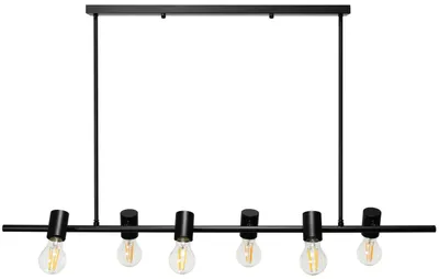 Produktbild von tooLight Pendellampe App480-6Cp Metall Industriell Schwarz 6-Lichtquelle E27 100X74Cm