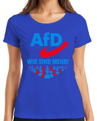 Obrázek produktu pro Tričko s nápisem "AfD Wir Sind Mehr Patriotismus Deutschland", modré, velikost L. (Sarkastický výrok.)