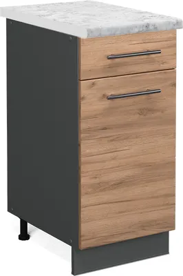 Produktbild von Küchenunterschrank Vicco Fame-Line Goldkraft Eiche 40 cm , AP Marmor, Model 46691