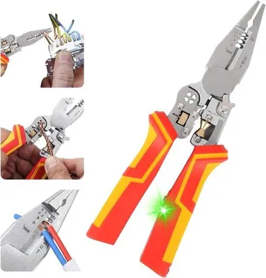 Obrázok produktu pre Multifunkčný nástroj 9 v 1 s automatickými nožnicami na káble a testerom napätia
