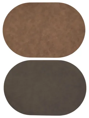 Image de Secret de Gourmet : Sets de table, sous-verres Kim, 49x33 cm, noirs, réversibles, pour la décoration de table, à utiliser à la maison