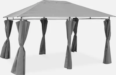 Produktbild von sweeek - Pavillon 3 x 4 m mit Vorhängen - Grau