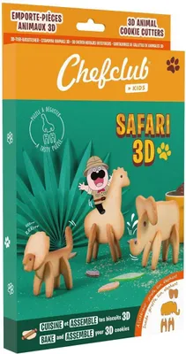Produktbild von CHEFCLUB Keksausstecher Set Safari Kekse 3D 8teilig