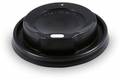 Produktbild von 1000x Domdeckel schwarz für Pappbecher 'Coffee to go' mit 80mm Ø