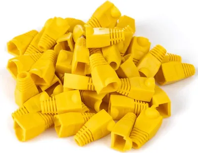 Produktbild von Gummihülle Netzstecker RJ45 50 Stück Mod Knickschutz Knickschutztüllen Bunt Sicherung Gummi Stecker Stecker Kabelkonfektion Netzwerkstecker Set für LAN Kabel