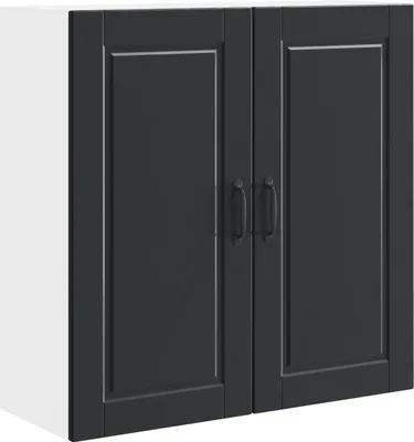 Immagine prodotto di vidaXL Armadio a muro PORTO Nero 80 x 31 x 80 cm in materiale derivato dal legno
