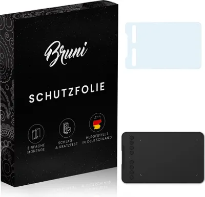 Produktbild von Bruni Basics-Clear 2x Schutzfolie kompatibel mit XP-PEN Deco mini7 Folie