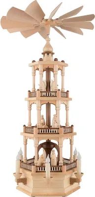 Produktbild von 3-stöckige Pyramide Christi Geburt (73cm) von Holzkunst Schalling