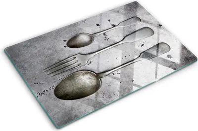 Obrázek produktu pro Kryt varné desky – Kryt na indukční desku – Ochranná skleněná deska – 80x52 cm– Skleněné ochranné desky na sporák –Tvrzené sklo –Příbory