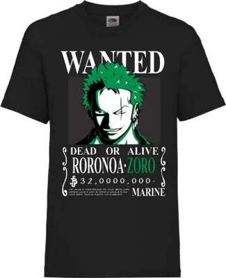 Immagine prodotto di Maglietta per bambini One Manga Piece Anime Roronoa Zoro 01 Roronoa, 9-11 Jahr - 140 , Noir