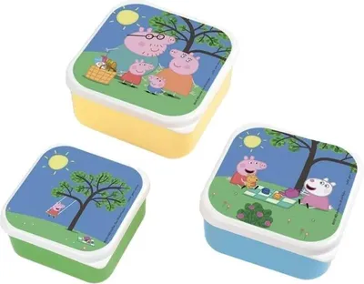 Productafbeelding van Lunchbox, 3 stuks, Peppa Pig - Petit Jour Paris