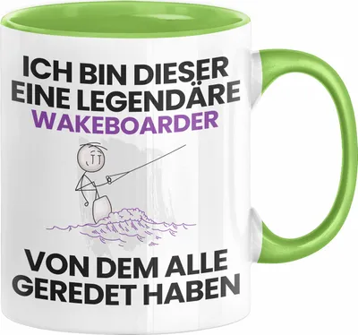 Produktbild von Wakeboarder Geschenk Tasse Lustige Geschenkidee Geburtstag für Wakeboarder Ich Bin Dieser Legendäre Wakeboarder Von Dem Alle Geredet Haben Kaffee-Becher (Grün)