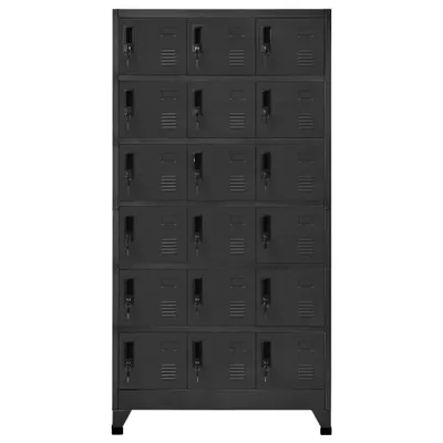 Image de vidaXL Armoire à casiers Anthracite 90x40x180 cm Acier