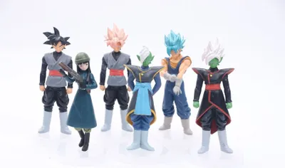 Produktbild von 6 Stück/Set Dragon Ball Z Figur Super Saiyan Toys 13cm PVC Son Goku Zamasu Kakarotto Figma Statue Doll Anime Action Figur Modell