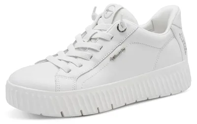 Produktbild von Tamaris Damen Wide FIT Leder Sneaker Step-In, White, 40