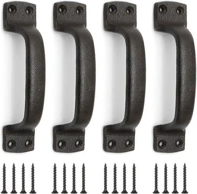 Immagine prodotto di Maniglie a scorrimento in ghisa, 4 pezzi, 17,8 cm, per porte in ghisa