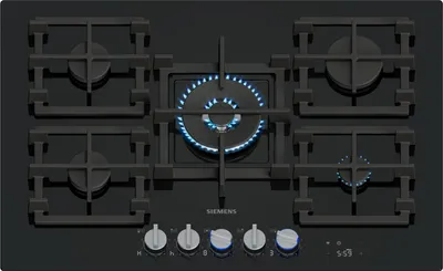 Immagine prodotto di Siemens iQ700, piano cottura a gas, 75 cm, vetro temperato, nero, ER7A6RH40
