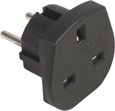 Productafbeelding van Reisadapter 10 A voor Europese Schuko - Zwart