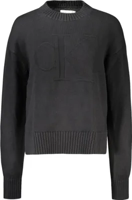Produktbild von Elegantes Damenpullover: Schwarz, Rollkragen, Baumwolle, Stickerei