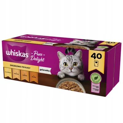 Produktbild von Whiskas Mokra karma dla kota w saszetkach o smaku drobiowym 40x 85g