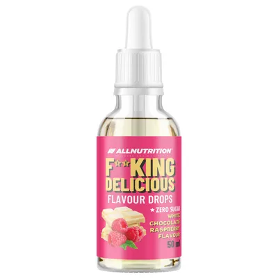 Produktbild von ALLNUTRITION FITKING DELICIOUS FLAVOUR DROPS 50ml Weiße Schokolade - Himbeere