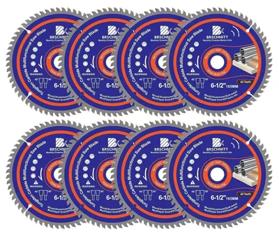 Zdjęcie produktu dla Piła tarczowa 165x20/16 mm, 60 zębów, do drewna, metalu i aluminium, 8 sztuk