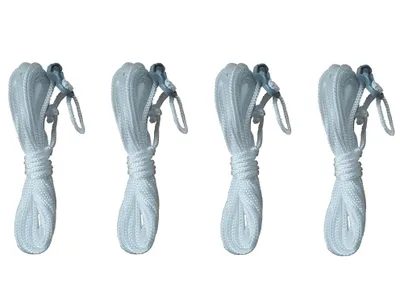 Produktbild von 4er Set Zelt Abspannleine 3mm x 4m Zeltschnur Spannseil Seilspanner Schnur Abspannseil