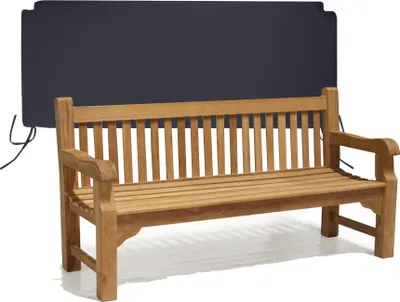 Produktbild von Teako Design Bankauflage 200x50x5 cm wasserabweisend Polyester schwarz