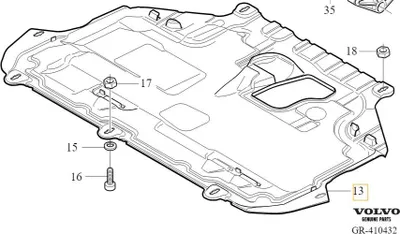 Obrázek produktu pro VOLVO C30 S40 V50 Kryt motoru OE 31290618