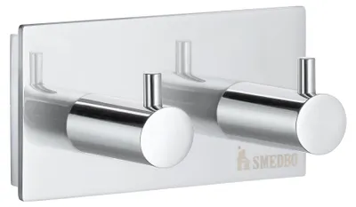 Produktbild von Smedbo POOL - Doppelter Badetuchhaken in Chrom poliert ZK356