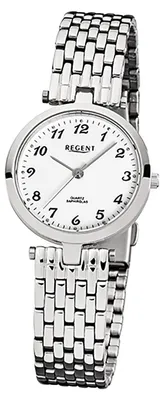 Imagen del producto de Reloj de pulsera Regent para mujer, plateado, elegante, de cuarzo, con esfera analógica, modelo D3URF908