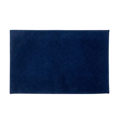 Produktbild von Floordirekt Badematte Nasa, weicher Badvorleger Badezimmer Teppich, rutschhemmend, fußbodenheizungsgeeignet, ohne ausfransen – Dunkelblau, 80x178 cm
