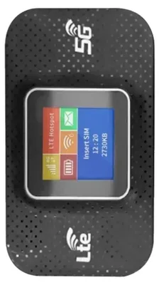 Productafbeelding van Draadloze, draagbare router, ondersteunt 4G LTE, compact ontwerp, zwart