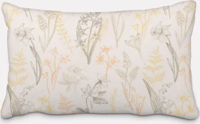 Produktbild von SCHÖNER LEBEN. Kissenhülle Gräser Blumen wollweiß orange gelb Größe 60x80cm (HxB) 60x80cm (HxB) Größe