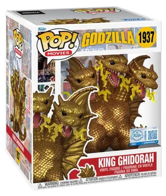 Produktbild von Funko FK88407 - *heo Exclusive Edition* Godzilla Super Sized POP! Movies Vinyl Figur King Ghidora (Electric) 15 cm -