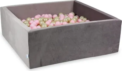 Produktbild von Bällebad 600 Teile 110x110x40 Samtflieder: Hellgold, Hellrosa
