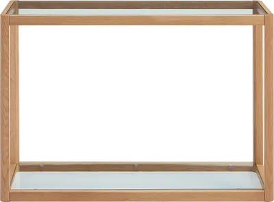 Produktbild von Konsole aus gehärtetem Glas und Eiche – Transparent und natürlich – ZUNARIL