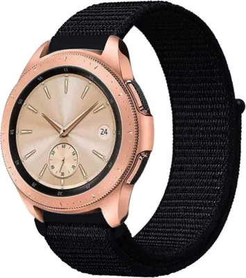Produktbild von Strap-it Samsung Galaxy Watch 42mm Armband Nylon (Schwarz)