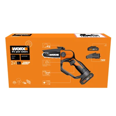 Produktbild von WORX WG324E.9 Akku-Einhand-Astsäge 20V - 12cm Schwertlänge - leicht & bequem ohne Akku und Ladegerät
