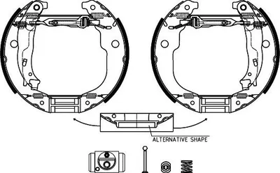 Produktbild von TEXTAR Bremsensatz Trommelbremse Hinten passend für PEUGEOT 207 (WA, WC) 84067201