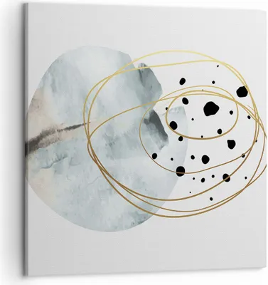 Produktbild von Bild auf Leinwand - Leinwandbild - Einteilig - Modern Abstraktion Flecken - 50x50cm - Wand Bild - Wanddeko - Wandbilder - Leinwanddruck - Bilder - Wanddekoration - Leinwand bilder - AC50x50-4782