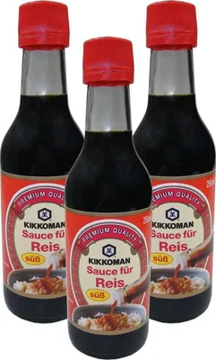 Produktbild von 3er-Pack KIKKOMAN Sauce für Reis süß (3x 250ml) | für Sushi, Yakitori und Fleisch | Würzsauce