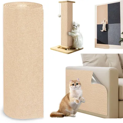 Produktbild von Kratzmatte Krabmatte Katzenkratzmatte - 30 x 150 cm - Zuschneidbar - Khaki